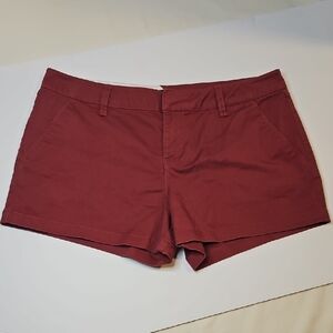 Volcom Red/Maroon Shorts Size 28, 3" Inseam Frochickie Style